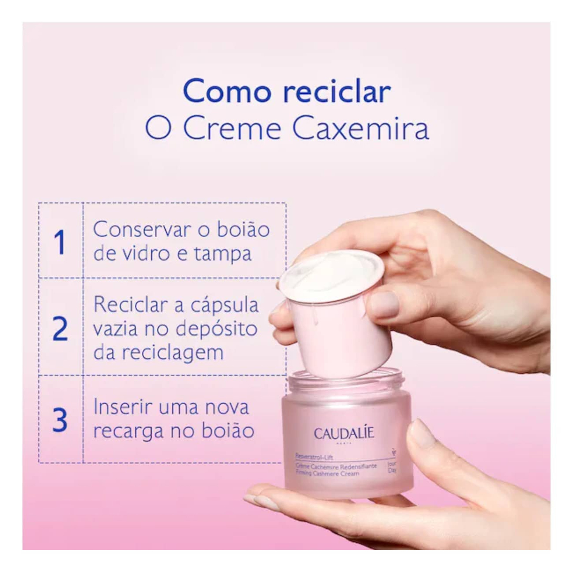 Caudalie Resveratrol Lift Creme Caxemira Redensificador Recarga 50ml