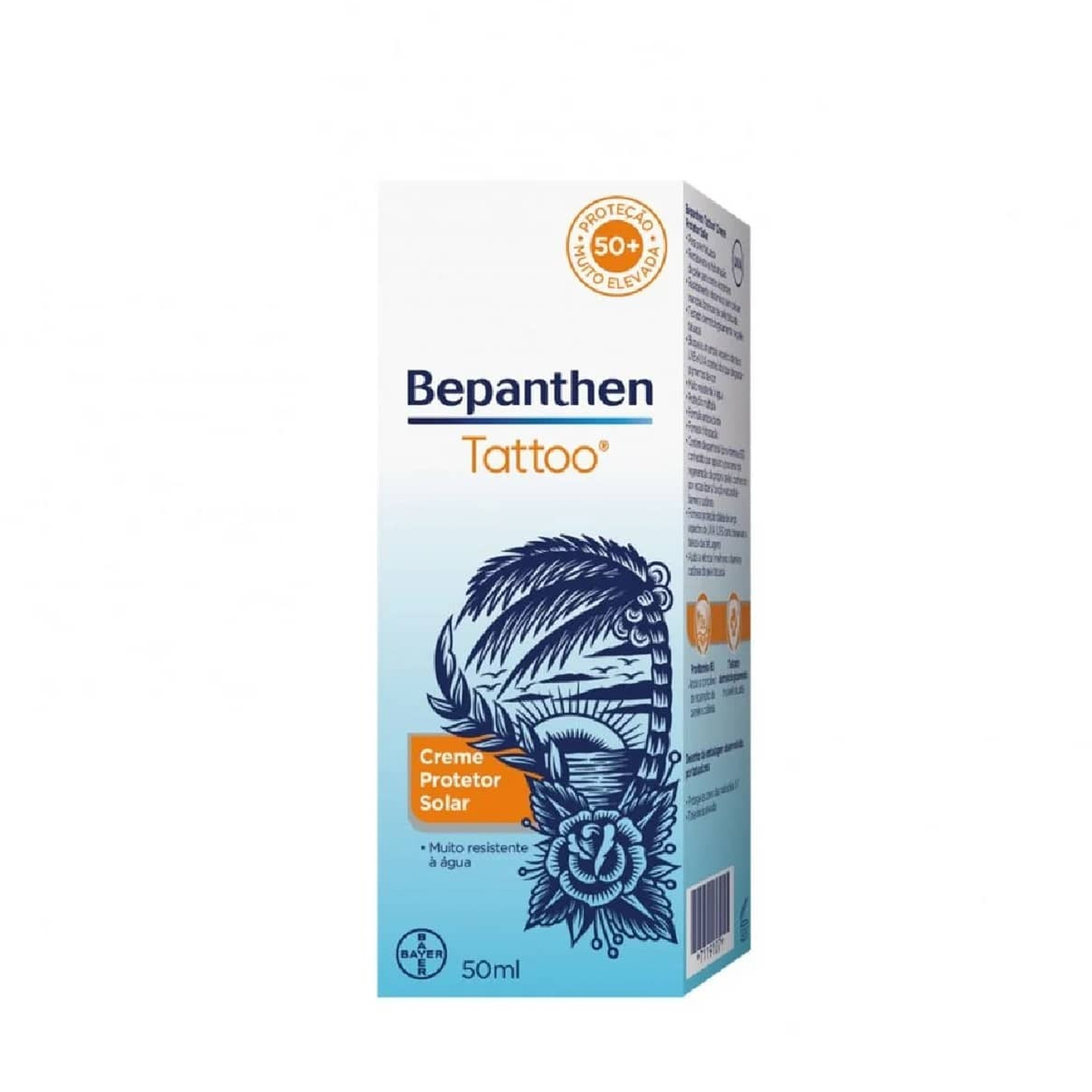 Bepanthene Tattoo Protetor Solar SPF50+ Creme 50ml