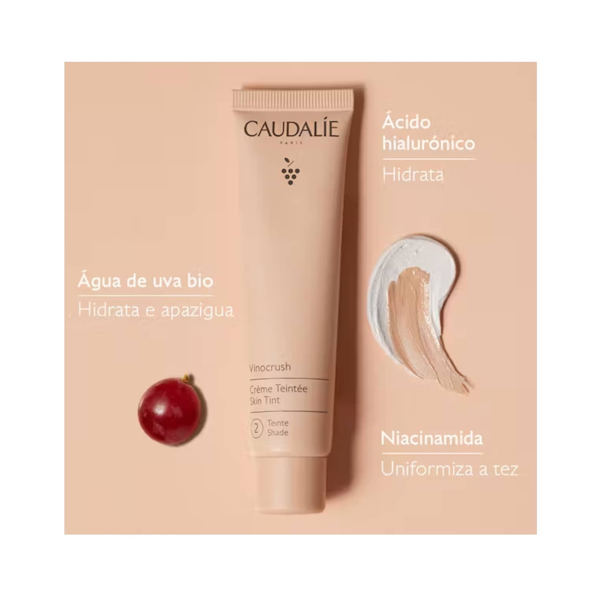 Caudalie Vinocrush Skin Tint Creme com Cor 2 - 30ml