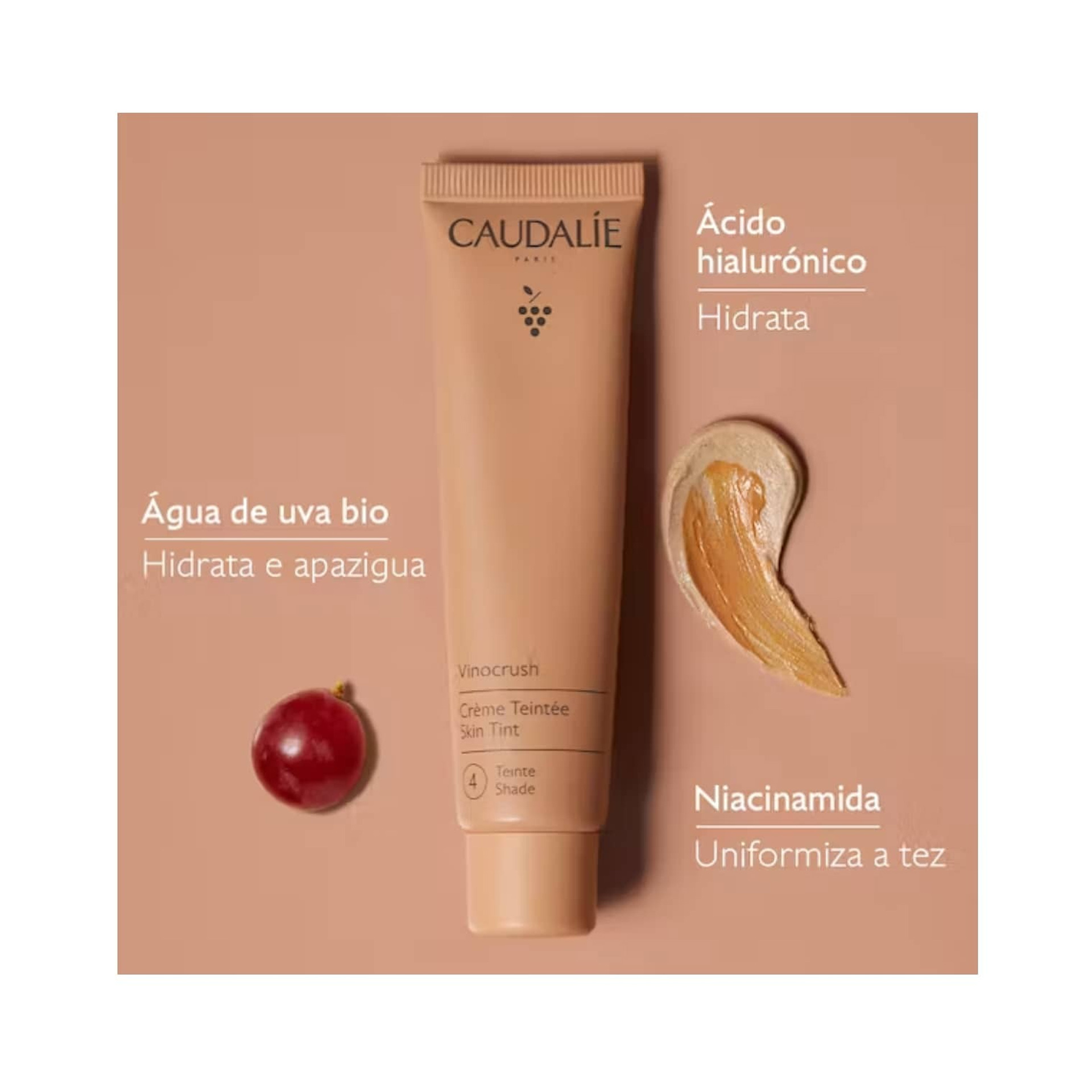 Caudalie Vinocrush Skin Tint Creme com Cor 4 - 30ml