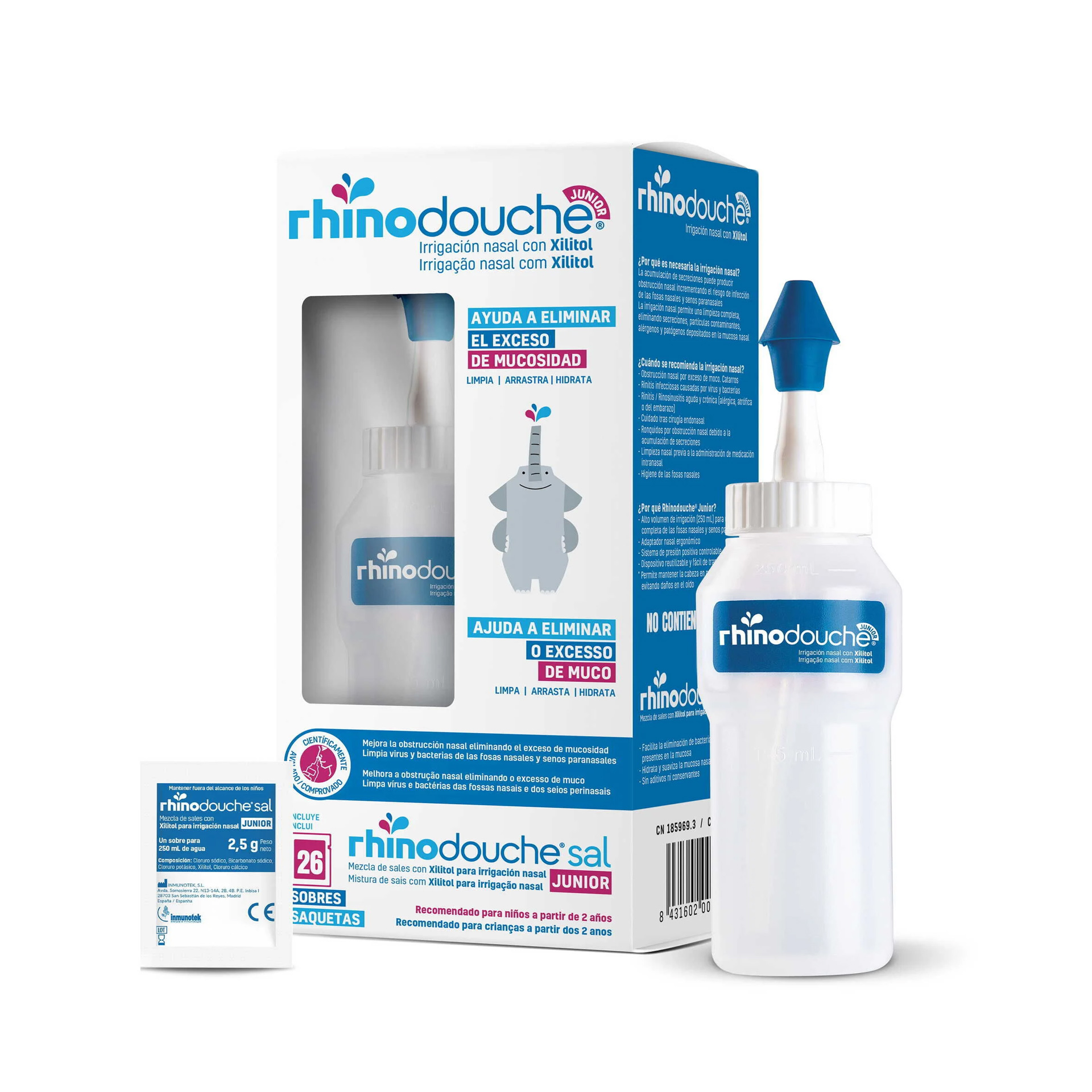 RhinoDouche Sistema de irrigação nasal junior