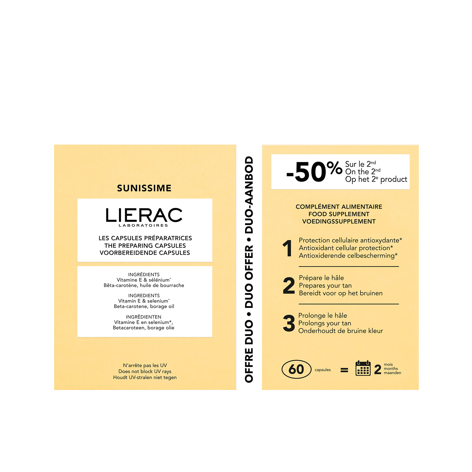 Lierac Sunissime Duo Cápsulas 30 Unidade(s) com Desconto de 50% na 2ª Embalagem