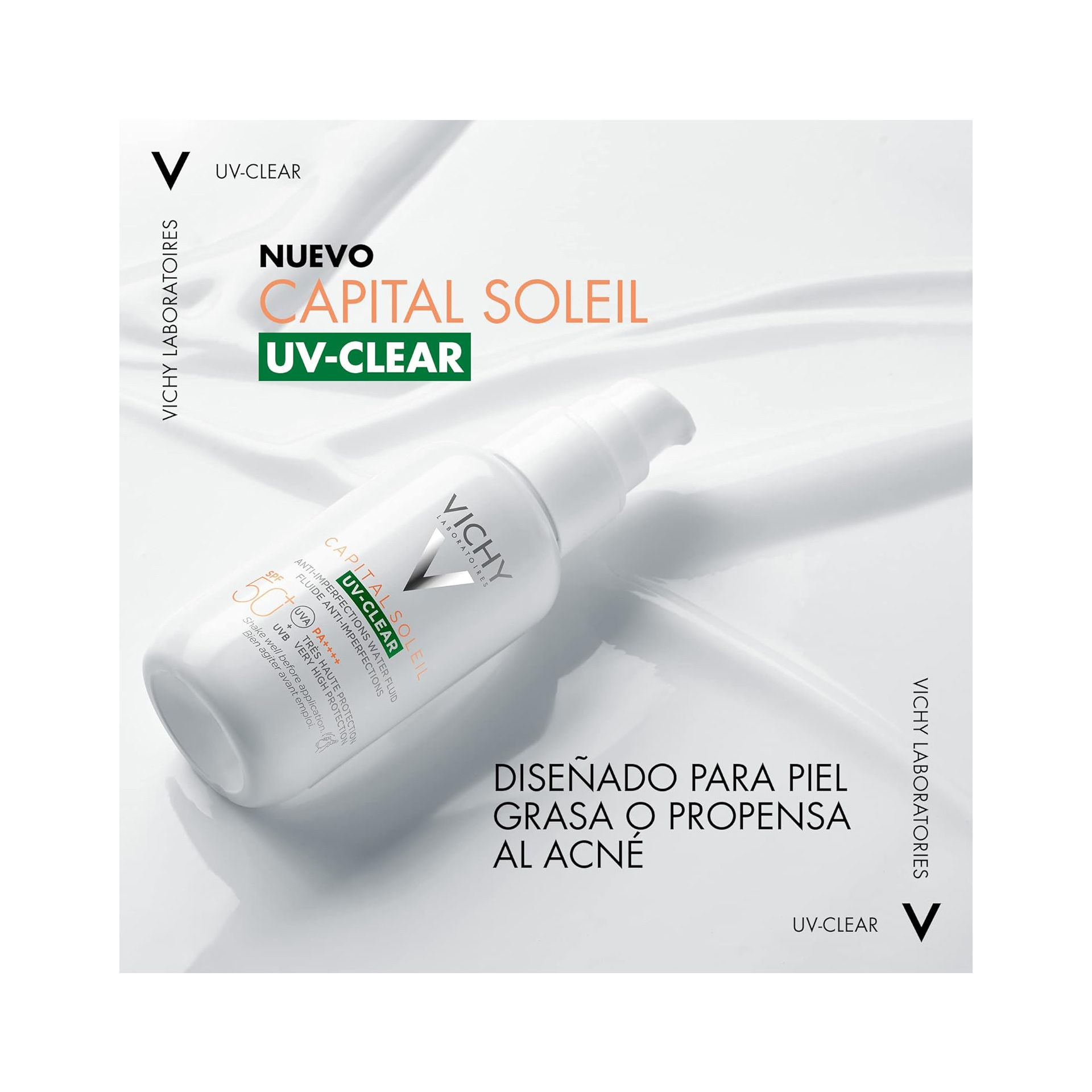 Vichy Capital Soleil UV-Clear Fluido Aquoso Anti-Imperfeições SPF50+ 40ml