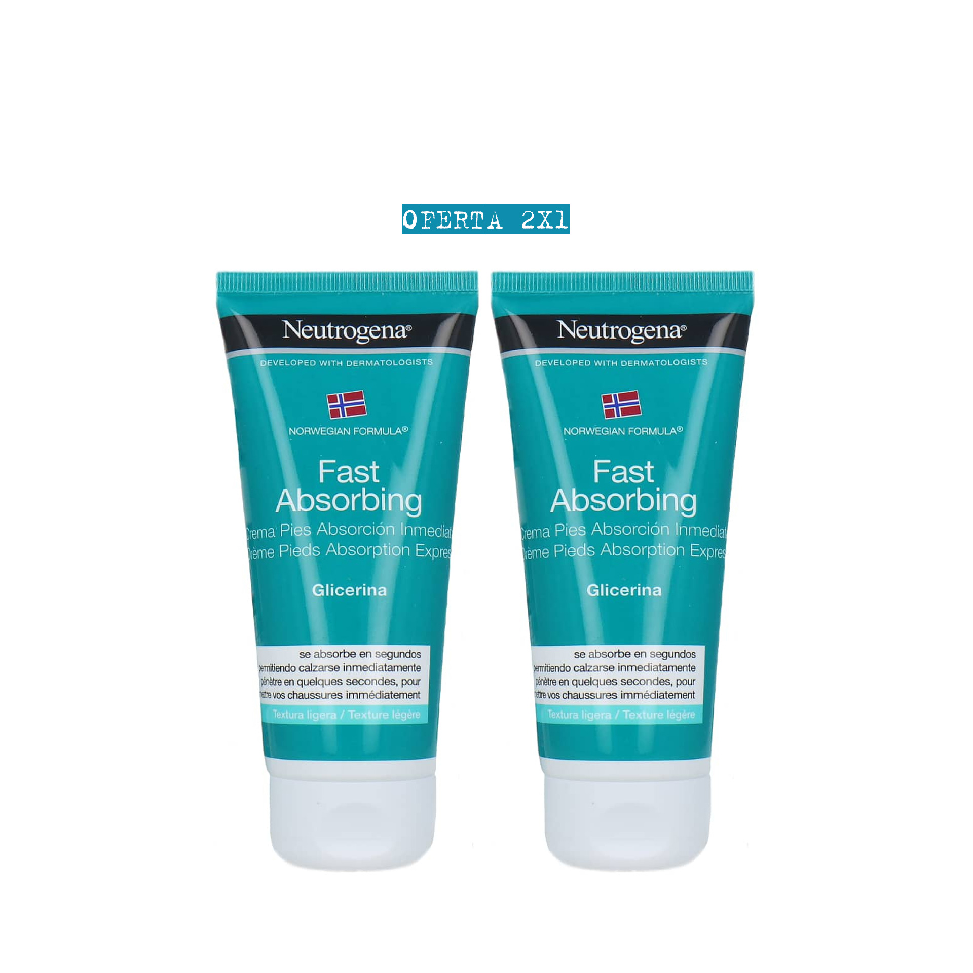 Neutrogena Duo Creme de Pés de Rápida Absorção 2x100ml