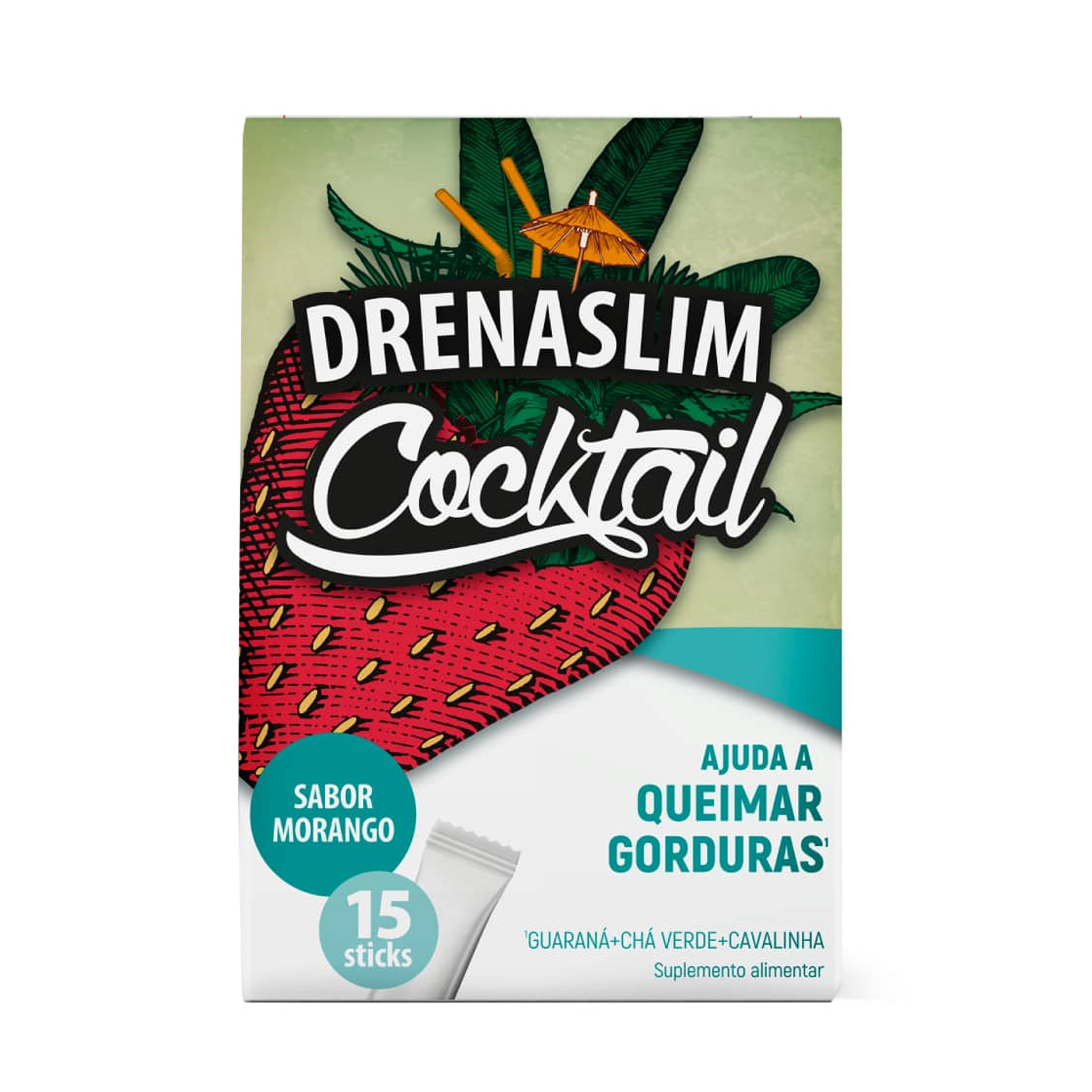 Drenaslim Cocktail Sticks Sabor Morango 15unid.