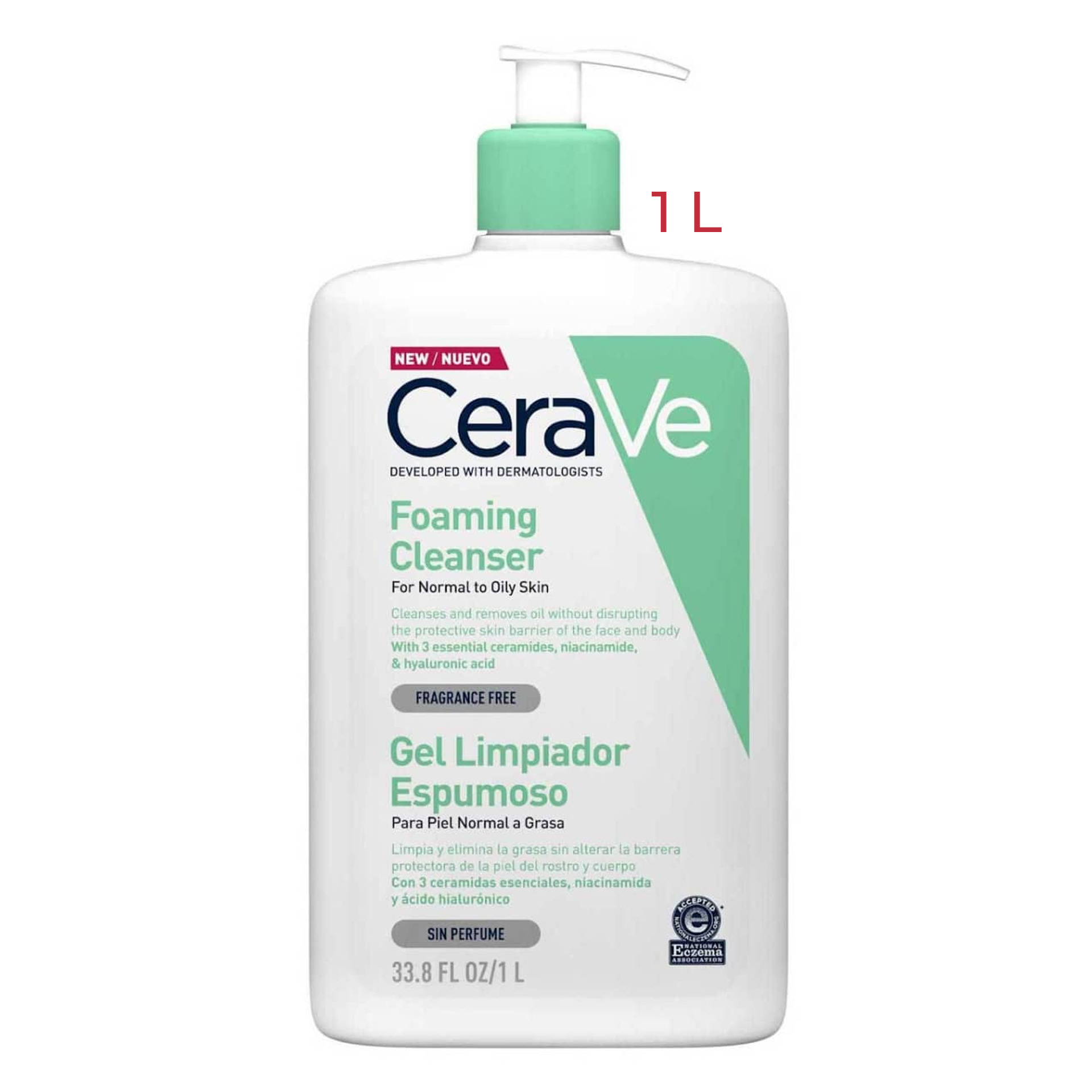 CeraVe Foaming Cleanser Gel Espuma de Limpeza 1L