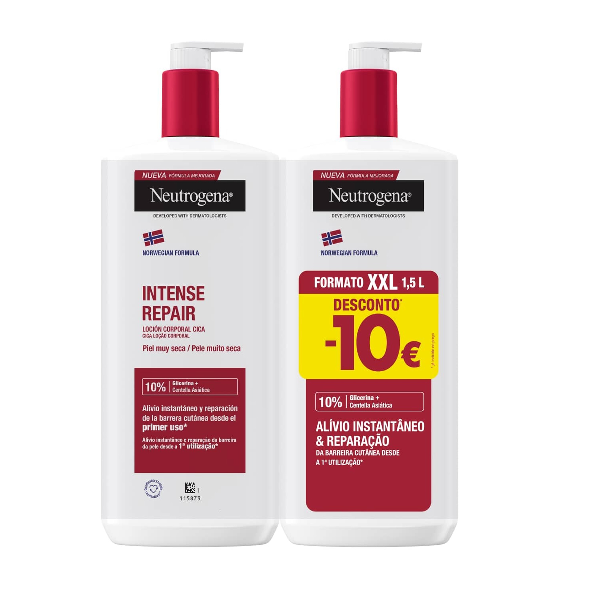 Neutrogena Intense Repair Loção Cica 2x750ml