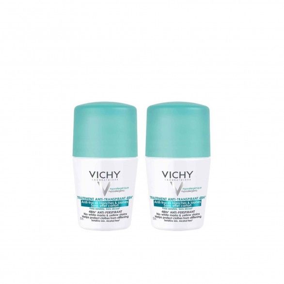 Vichy Roll-On Antitranspirante 48H Antimanchas 2x50ml