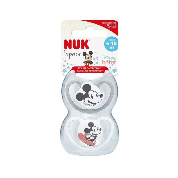 Nuk Space 2 Chupetas Silicone Disney Mickey 6-18 Meses