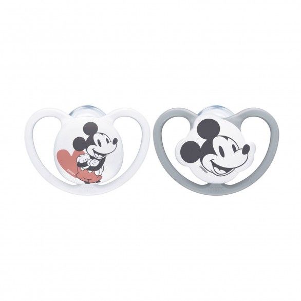 Nuk Space 2 Chupetas Silicone Disney Mickey 0-6 Meses