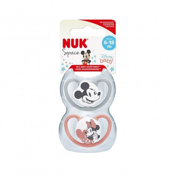 Nuk Space 2 Chupetas Silicone Disney Minnie 6-18 Meses