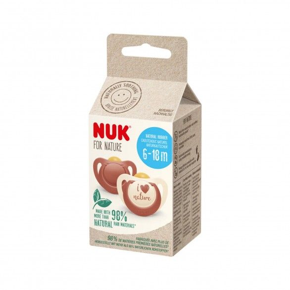 Nuk for Nature Chupeta de Latex 6-18M 2 unidades