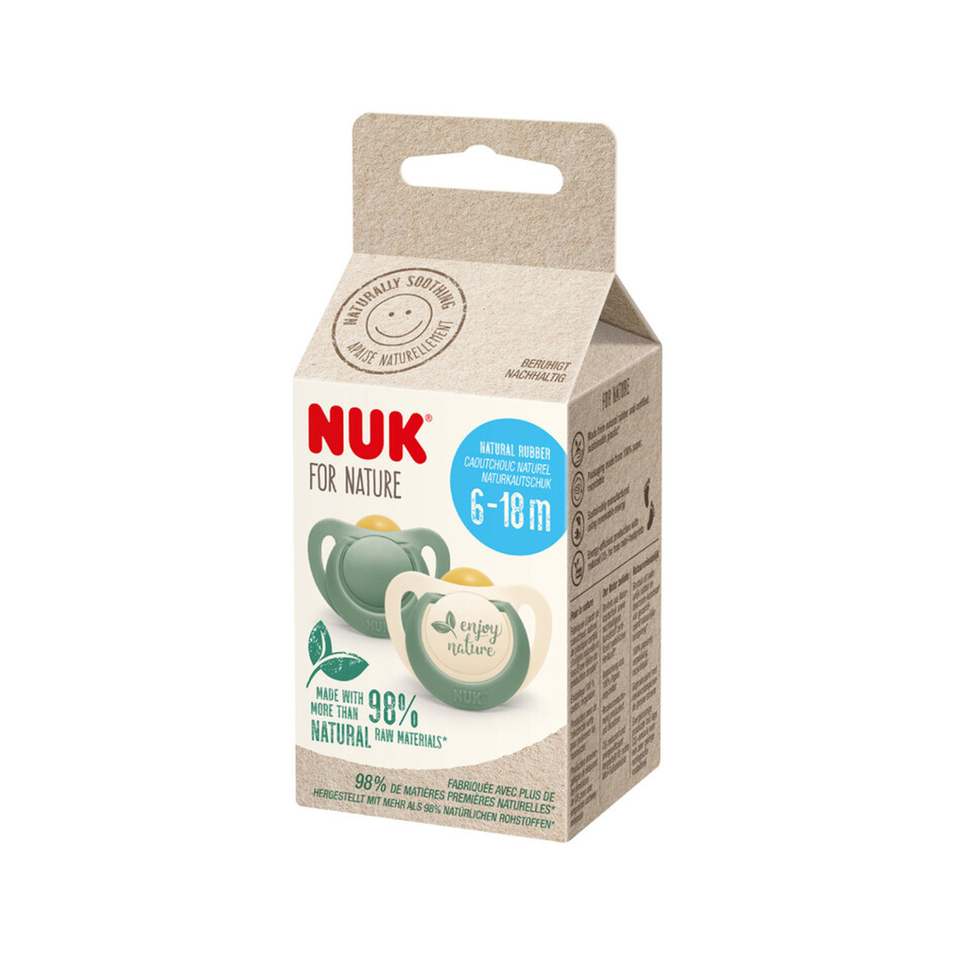Nuk for Nature Chupeta de Latex 6-18M 2 unidades