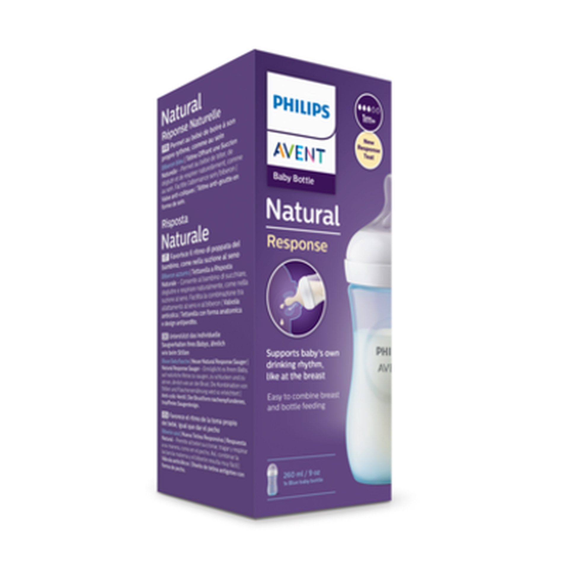 Philips Avent Biberão Natural Response +1M 260ml Azul