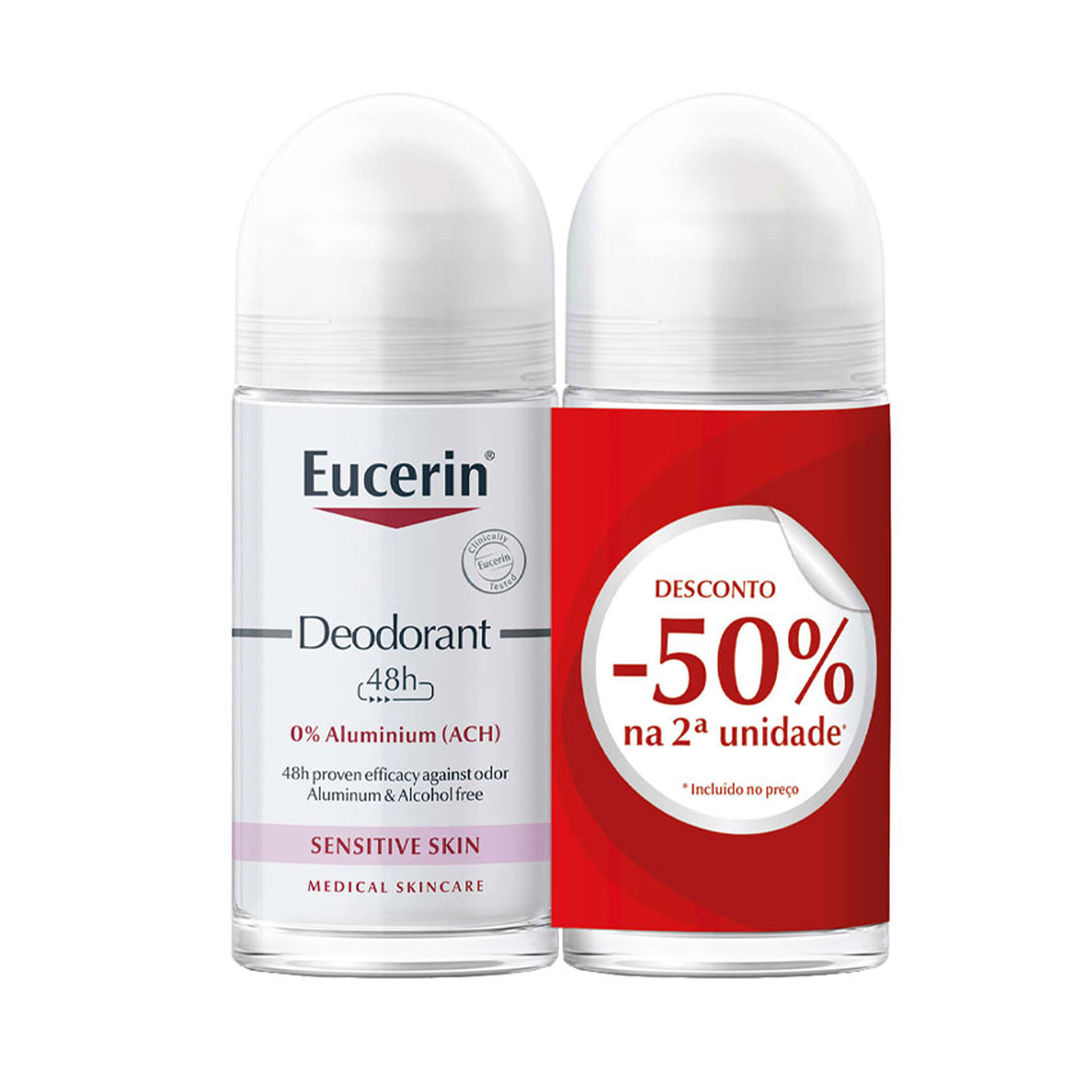 Eucerin Desodorizante 48h Roll On 2x50ml