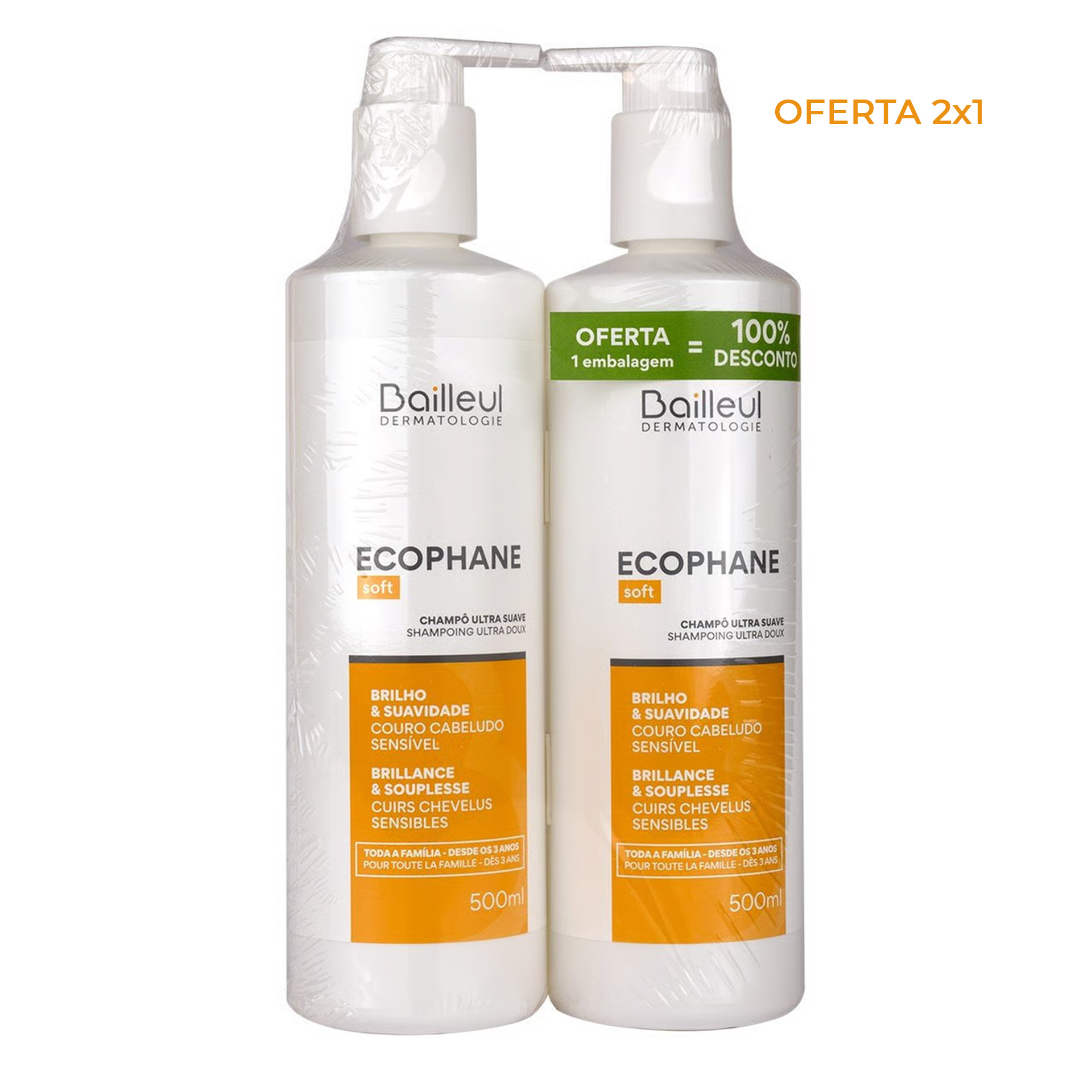 Ecophane Champô Ultra Suave 2x500ml