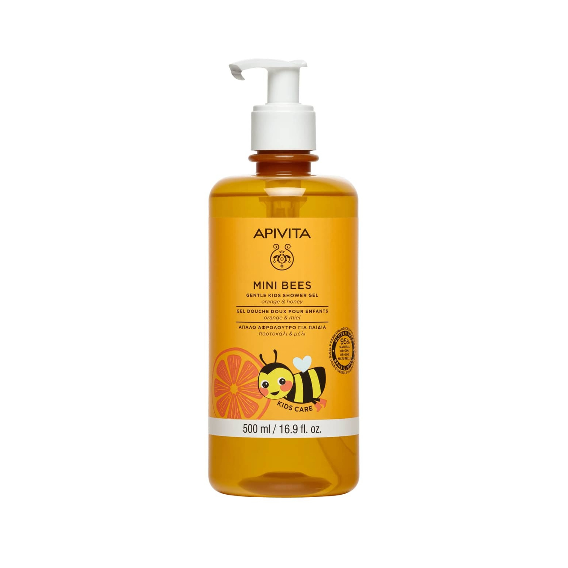 Apivita Mini Bees Gel de Banho Suave Laranja e Mel 500ml