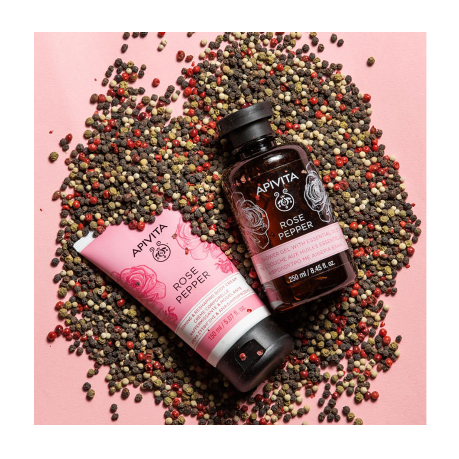 Apivita Rose Pepper Creme Corporal Reafirmante e Remodelador 150ml