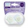 Philips Avent Chupeta Noturna Ultra Start Verde/Azul 0-2M x2