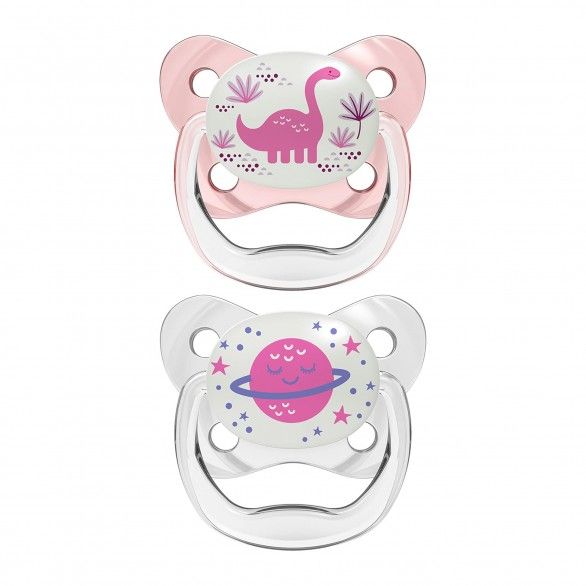 Dr Browns Chupeta Prevent Noturna 6-18m Silicone Rosa