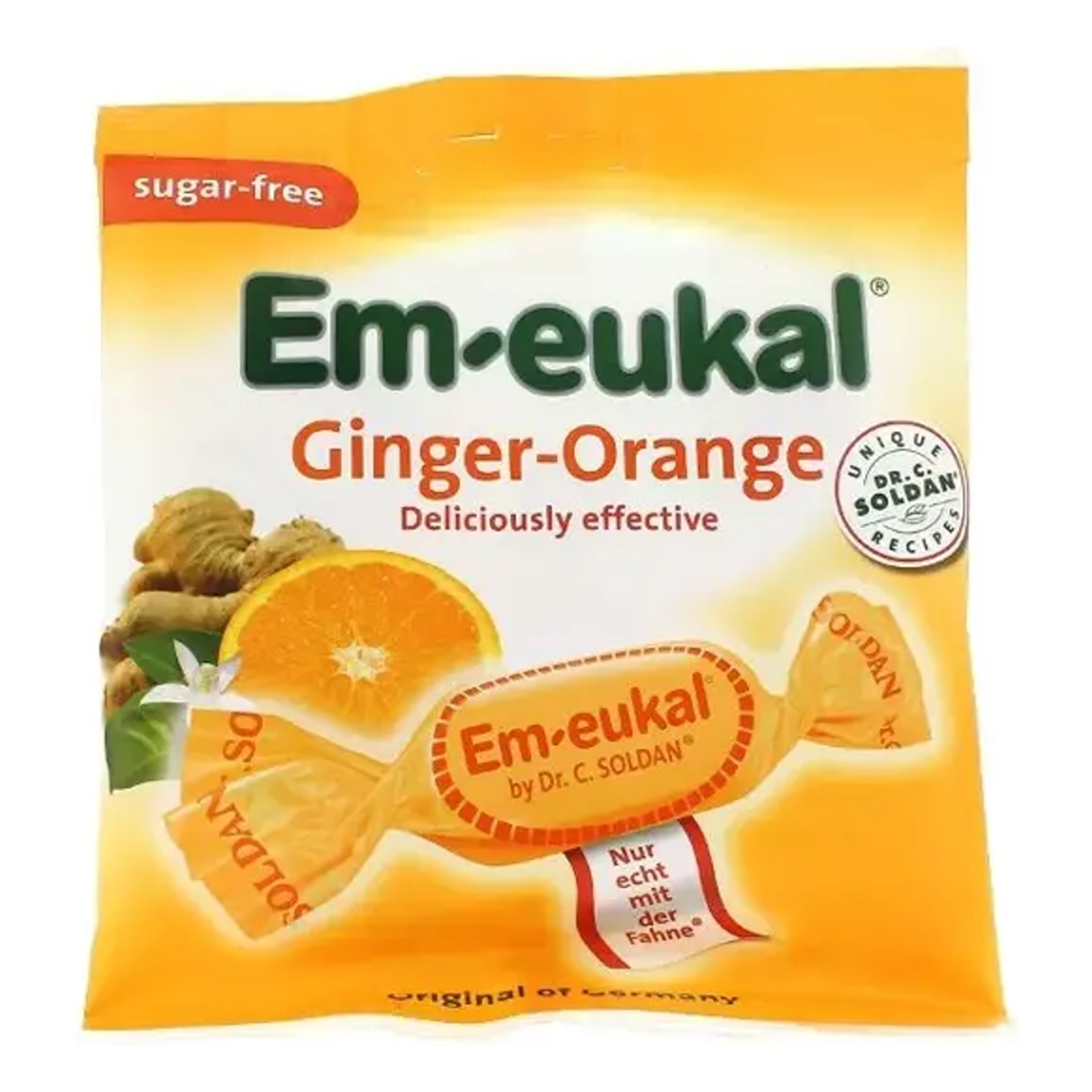 Em-Eukal Rebuçados Laranja-Gengibre sem Açúcar 50g