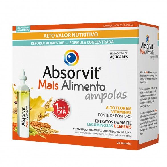 Absorvit Mais Alimento Sol 20 Ampolas