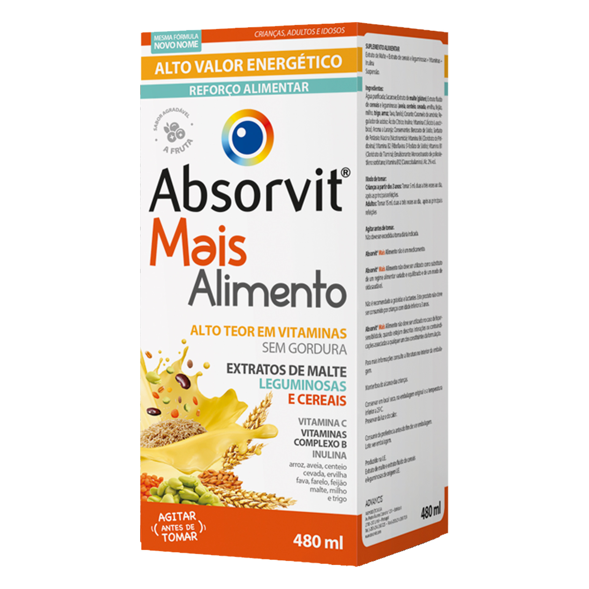 Absorvit Mais Alimento Suspensão 480 ml