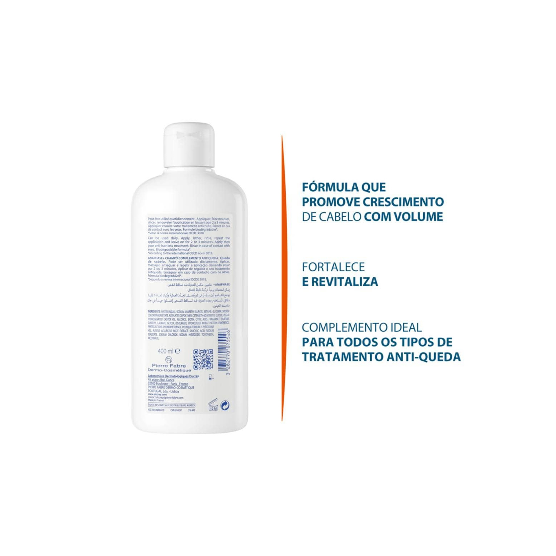 Ducray Anaphase+ Shampoo Queda de Cabelo 400ml