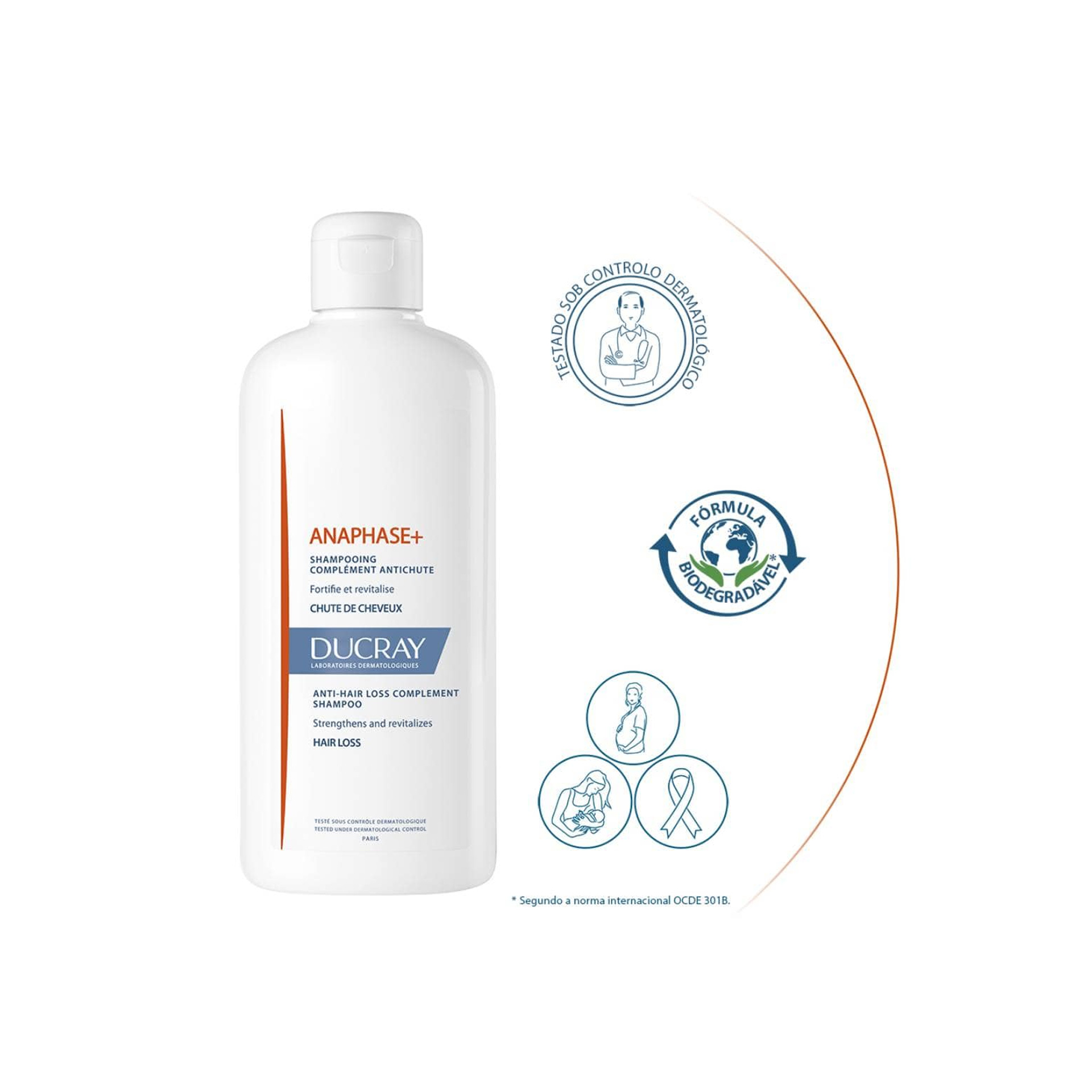 Ducray Anaphase+ Shampoo Queda de Cabelo 400ml