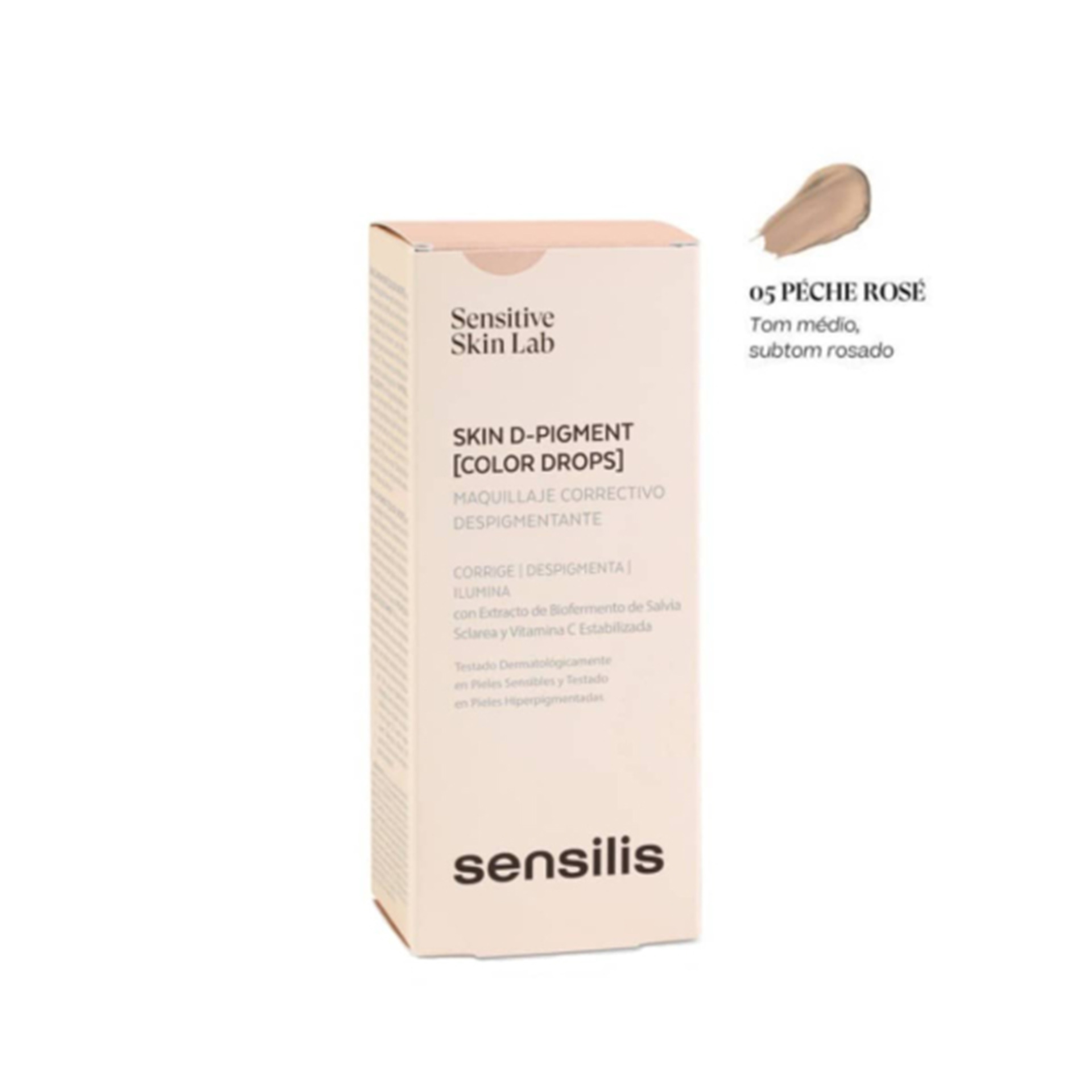 Sensilis Skin D-Pigment Color Drops Base 05 Péche Rosé 30ml