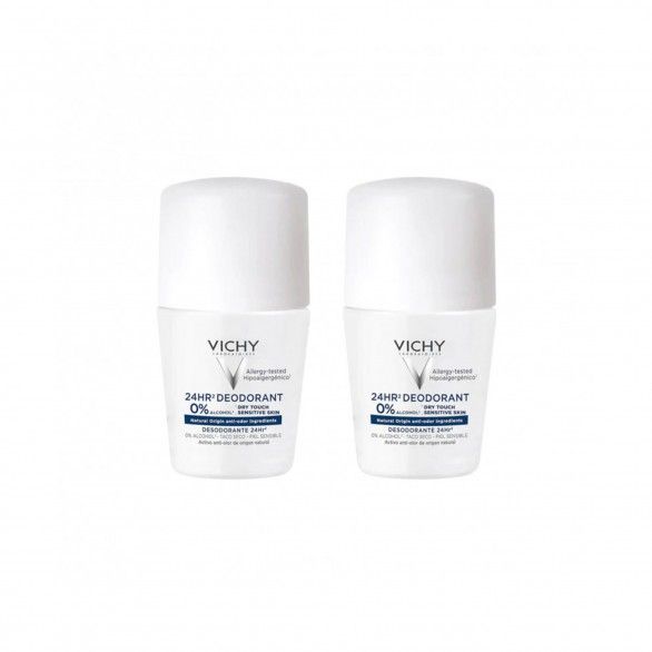 Vichy Desodorizante Roll-On Toque Seco 24h 2x50ml