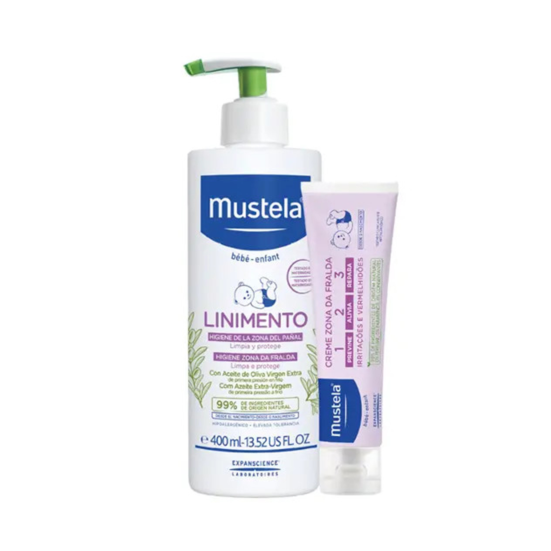 Mustela Linimento Higiene Zona da Fralda 400ml + Creme 50ml