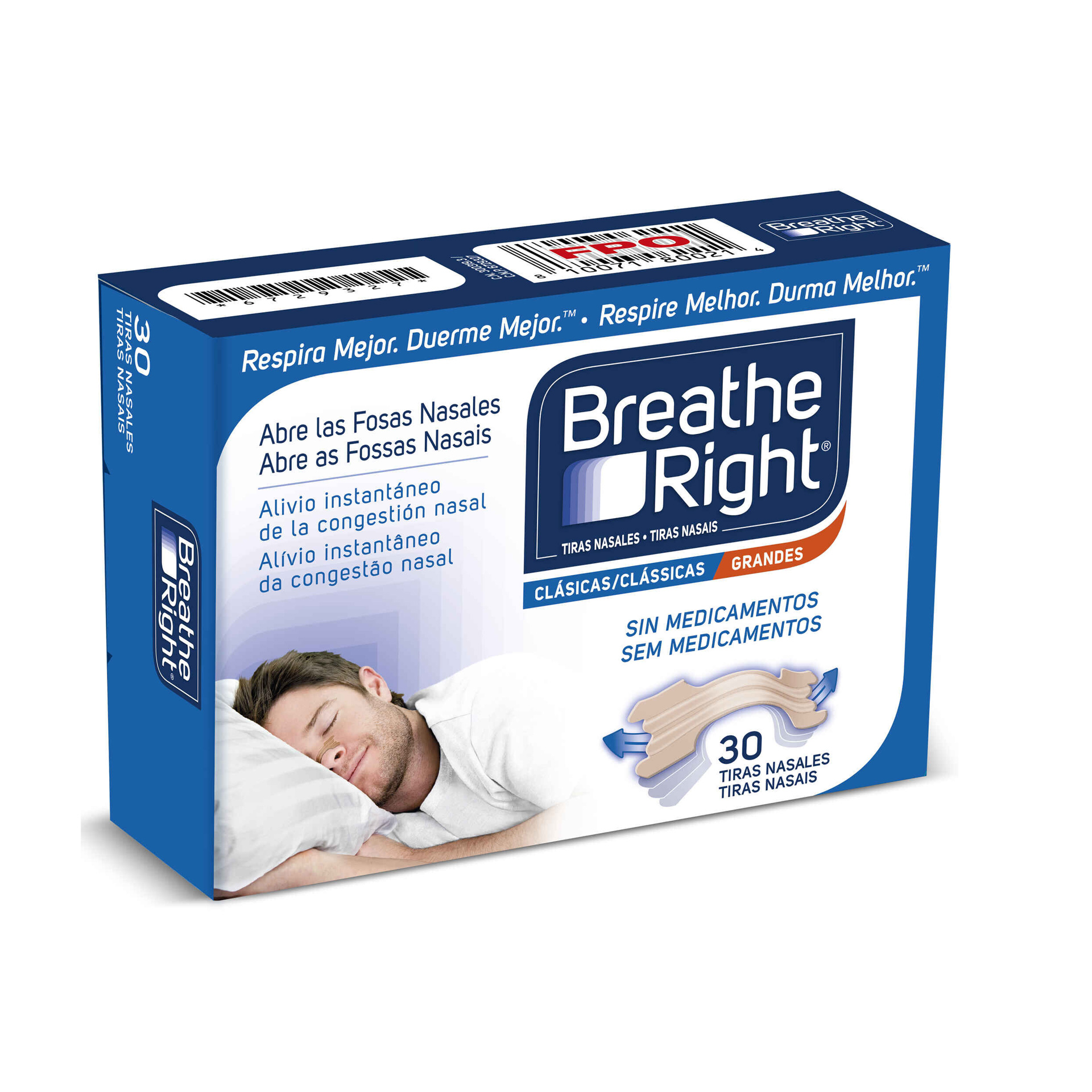 Breathe Right Penso Nasal Grande 30 Unidades