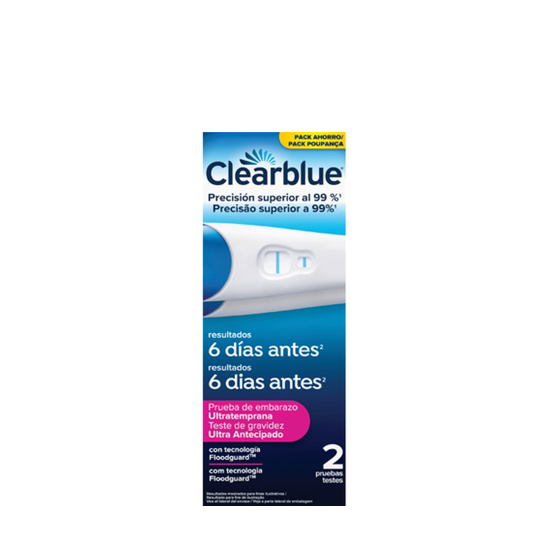 Clearblue Teste de Gravidez 6 Dias Antes 2 Unidades