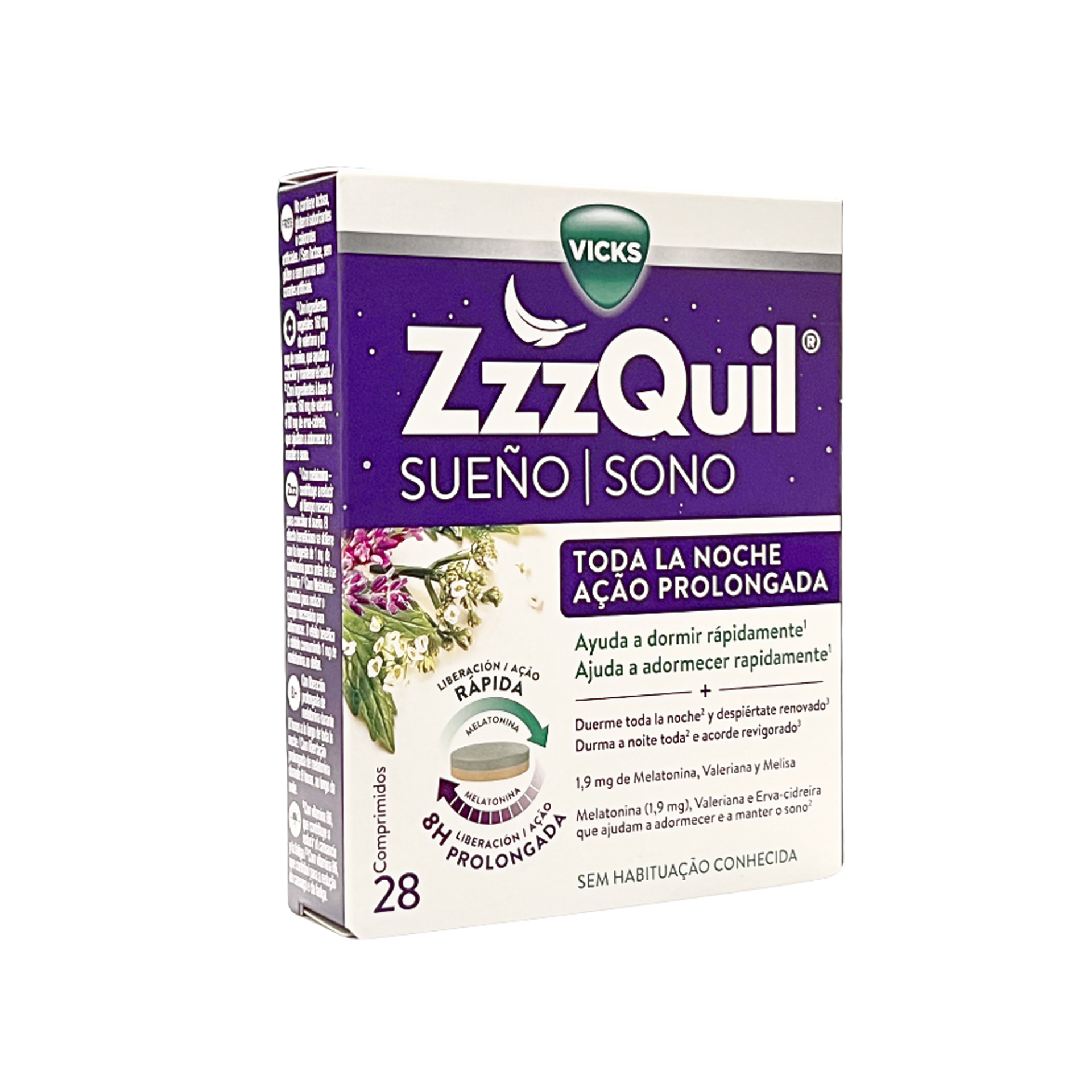 Vicks ZzzQuil Sono Ação Prolongada 28 comprimidos