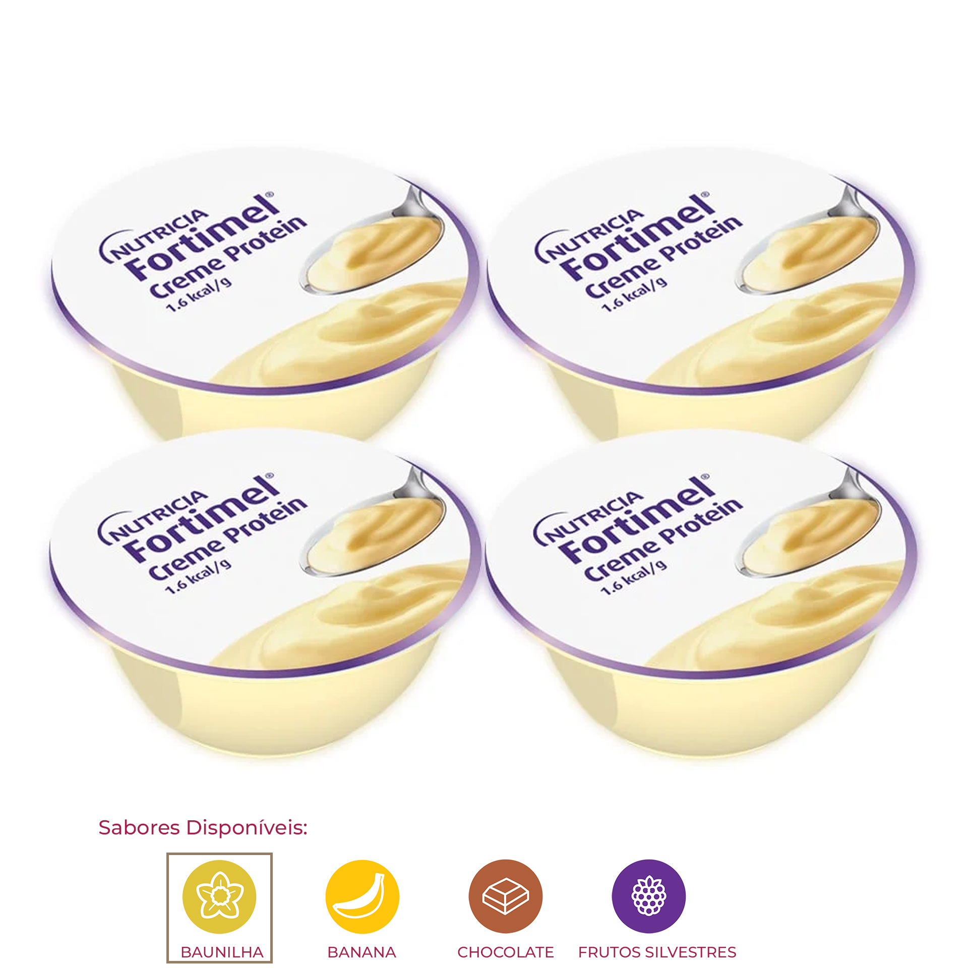 Fortimel Creme Protein 1.6 Kcal Baunilha 125g x4