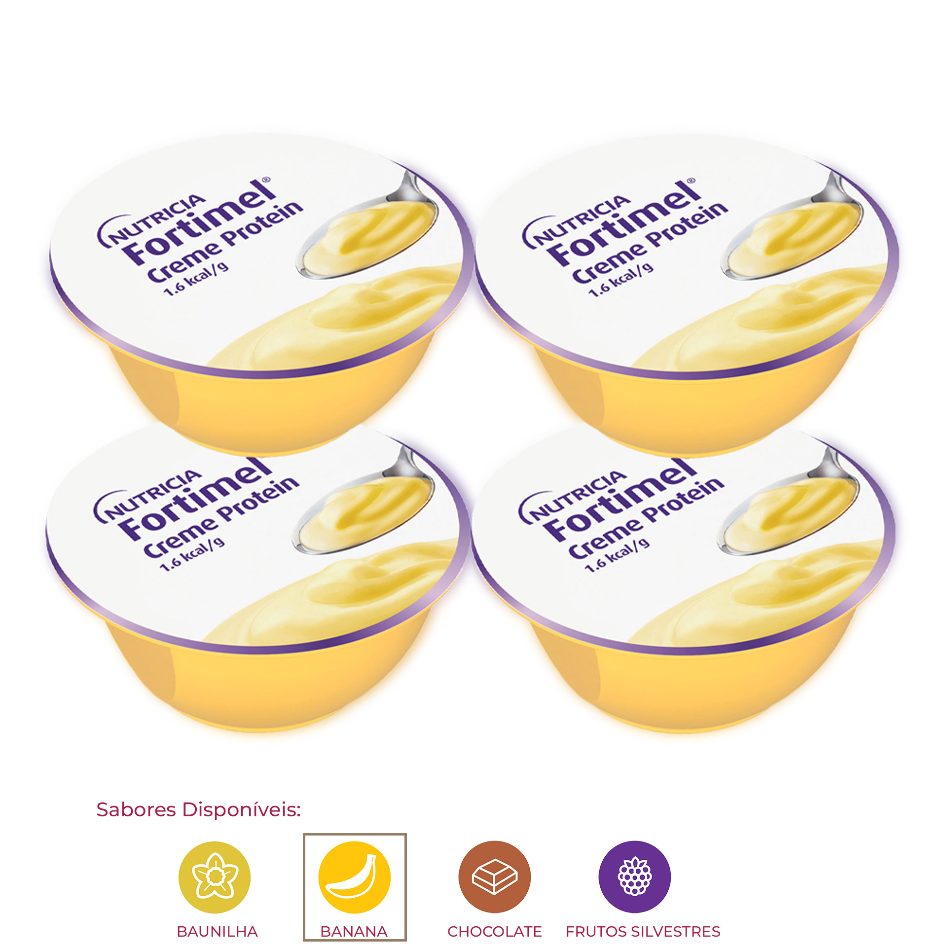 Fortimel Creme Protein 1.6 Kcal Banana 125g x4
