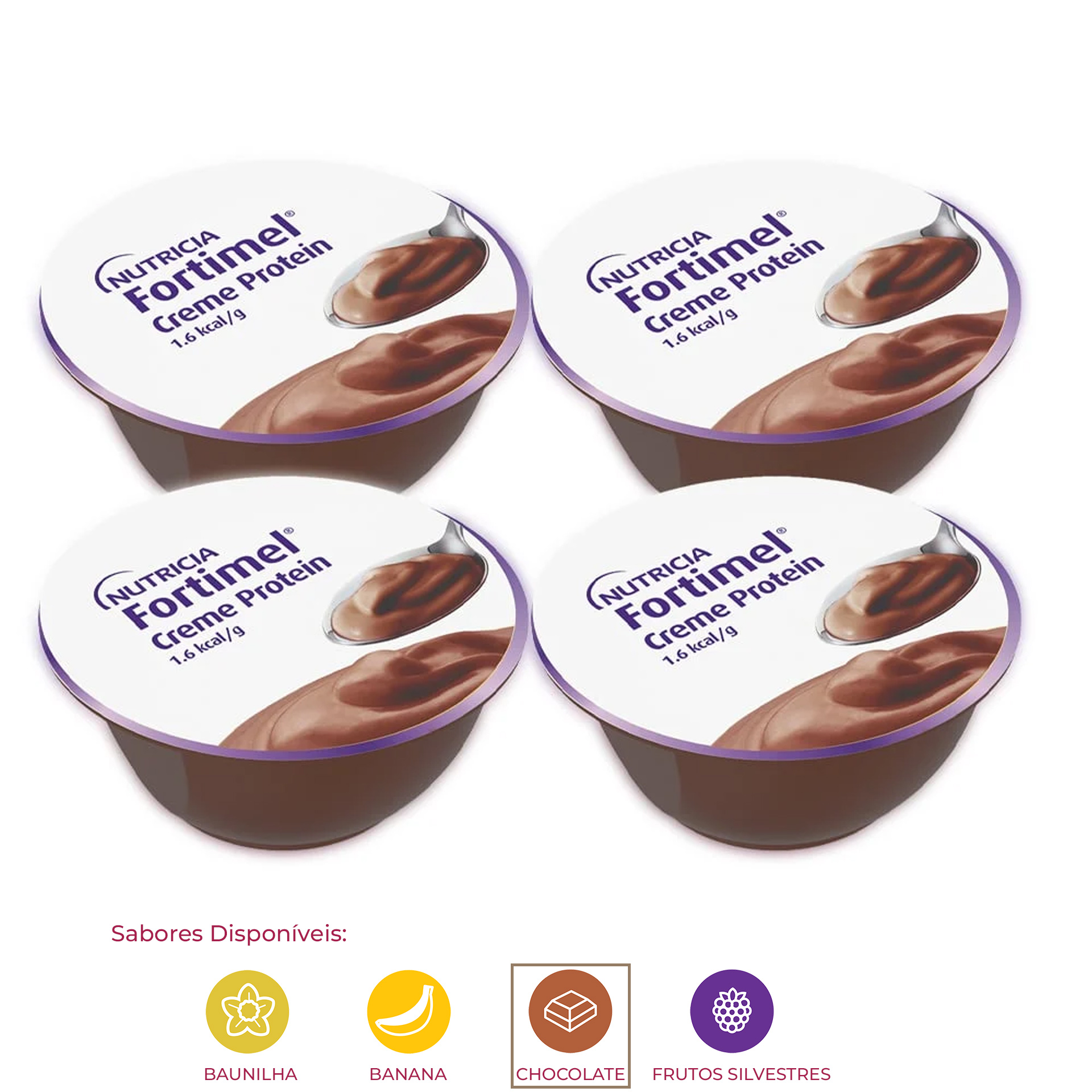 Fortimel Creme Protein 1.6 Kcal Chocolate 125g x4