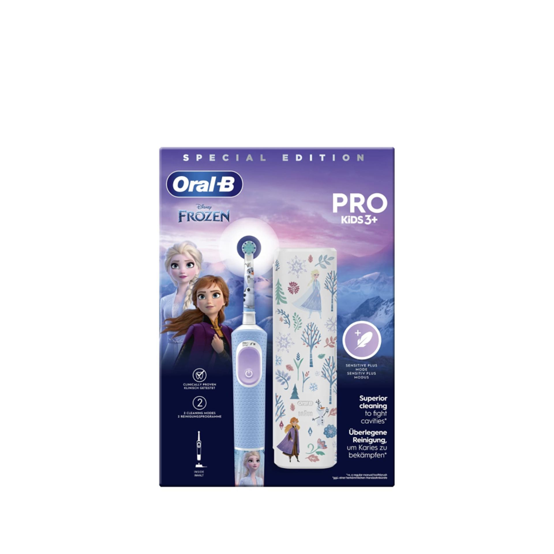 Oral-B Vitality Pro Kids 3+ Escova Elétrica Frozen Travel Edition
