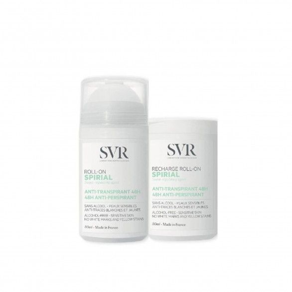 SVR Spirial Duo Roll-On Transpirao Excessiva + Recarga 2x50ml