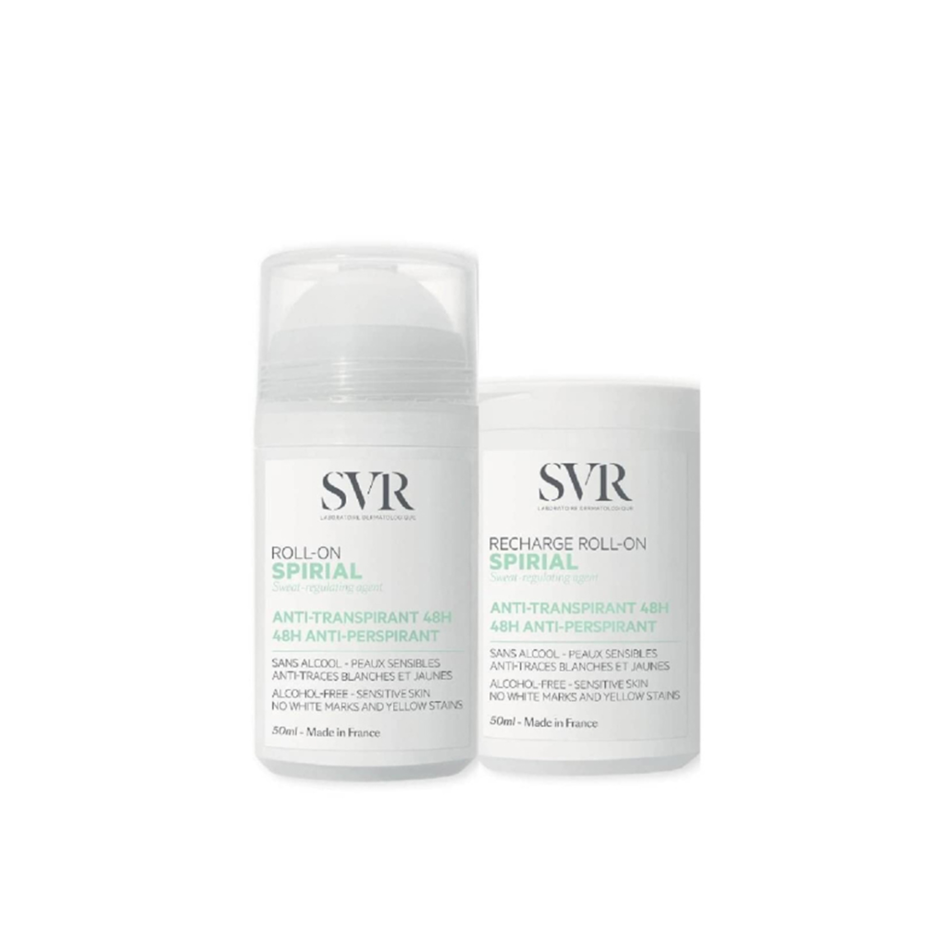 SVR Spirial Duo Roll-On Transpiração Excessiva + Recarga 2x50ml
