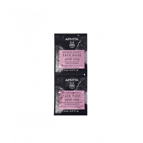 Apivita Express Beauty Mscara Argila Rosa 2x8ml