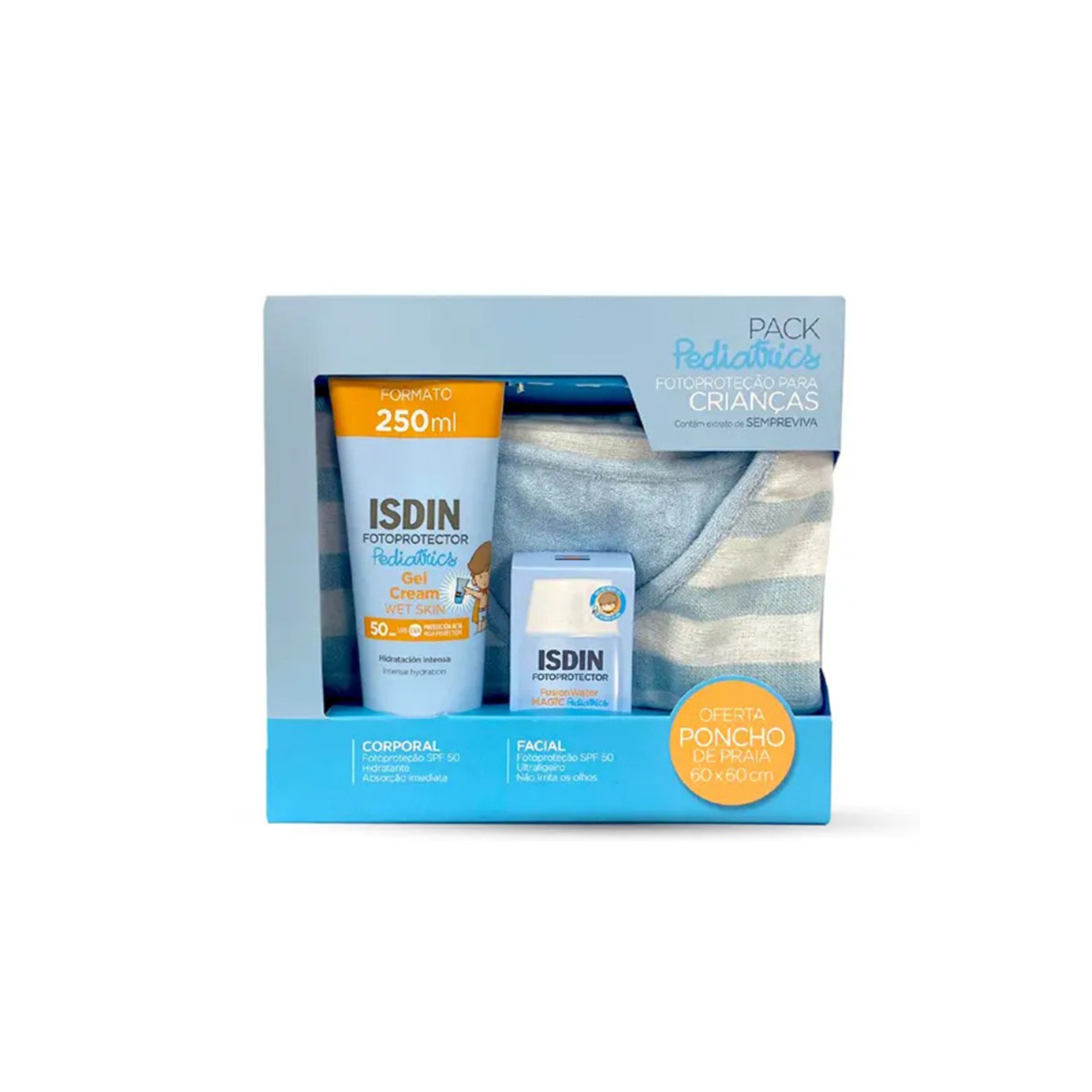 Isdin Fotoprotetor FusioWater MAGIC pediatrico 50ml + Gel creme pediatrico FPS50 250ml