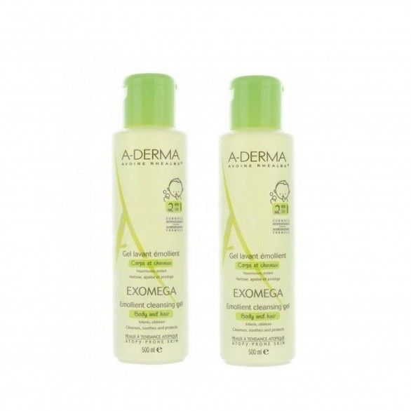 A-Derma Exomega Gel Lavante Emoliente 2x500ml