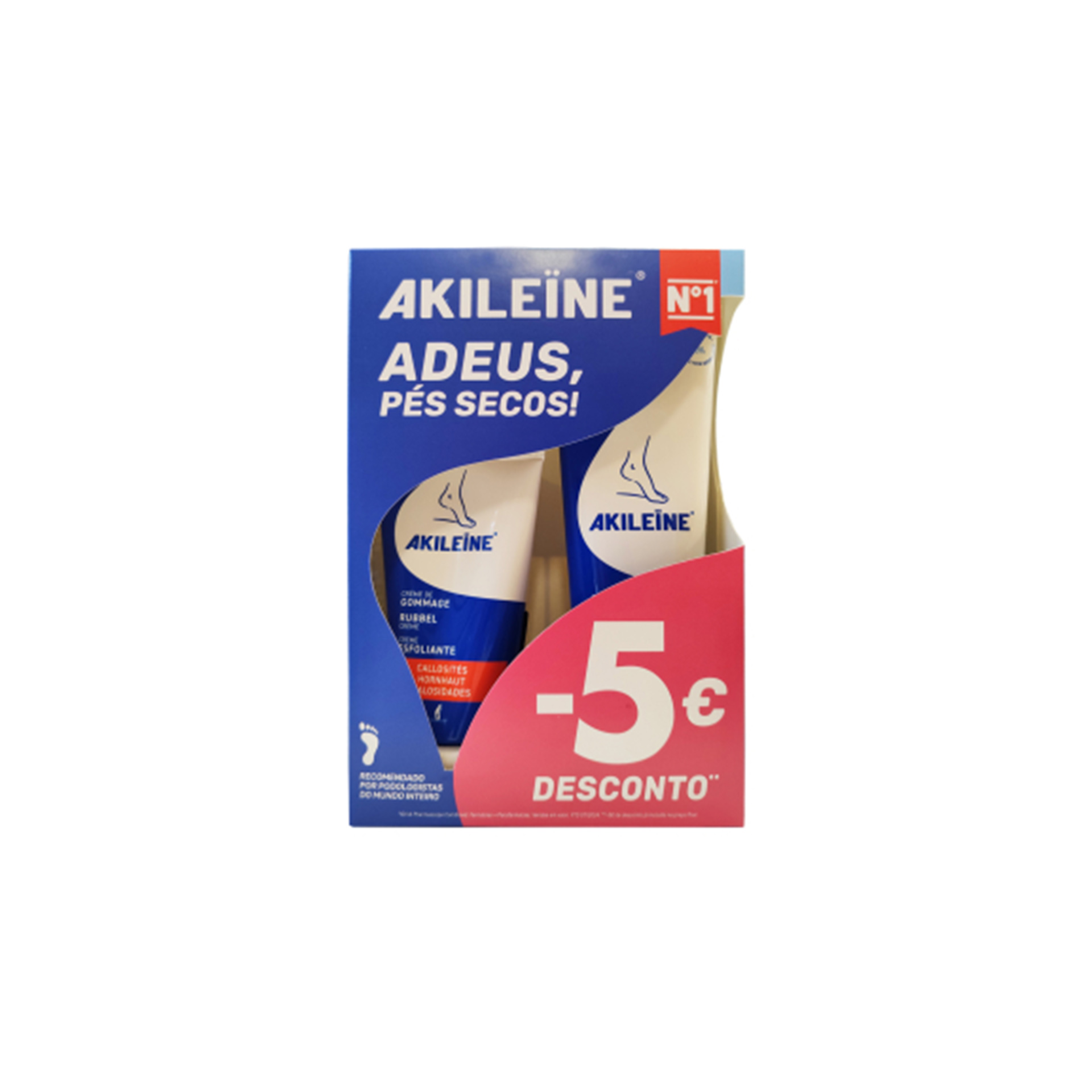Akileine Bálsamo Hydra 125ml + Creme Esfoliante 75ml