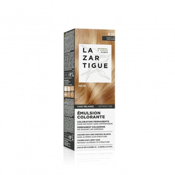 Lazartigue �mulsion Colorante Colora��o Permanente sem Mistura 8.00 Louro Claro 60mL