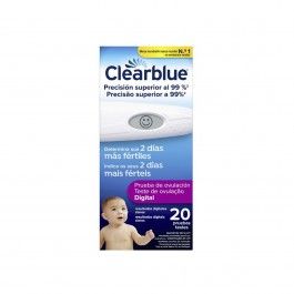 Clearblue 20 Testes de Ovulao Digital ? Detecta os 2 Dias Mais Frteis 99% Preciso