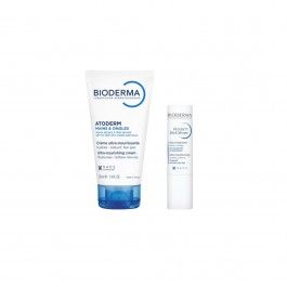 Bioderma Pack Atoderm | Creme M�os 50ml + Stick Labial 4g | Hidrata��o 8h