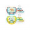 Philips Avent 2 Chupetas Eco UltAir Night 18M+ Azul