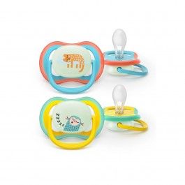 Philips Avent 2 Chupetas Eco UltAir Night 18M+ Azul